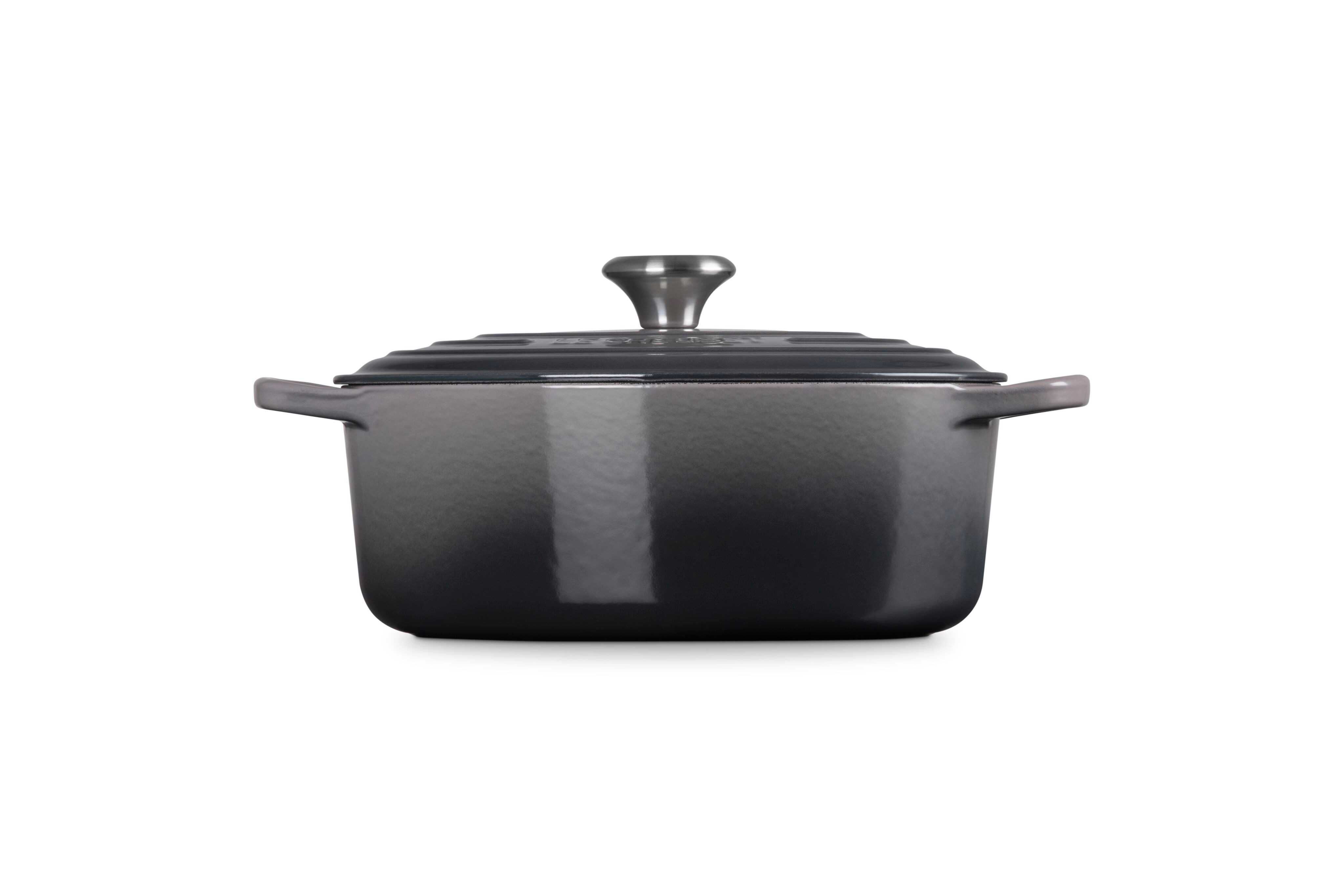 LE CREUSET Bräter Gusseisen-Bräter mit Deckel, Oval, Gusseisen, Oval, 4,43 kg, Flint, 21178274442430