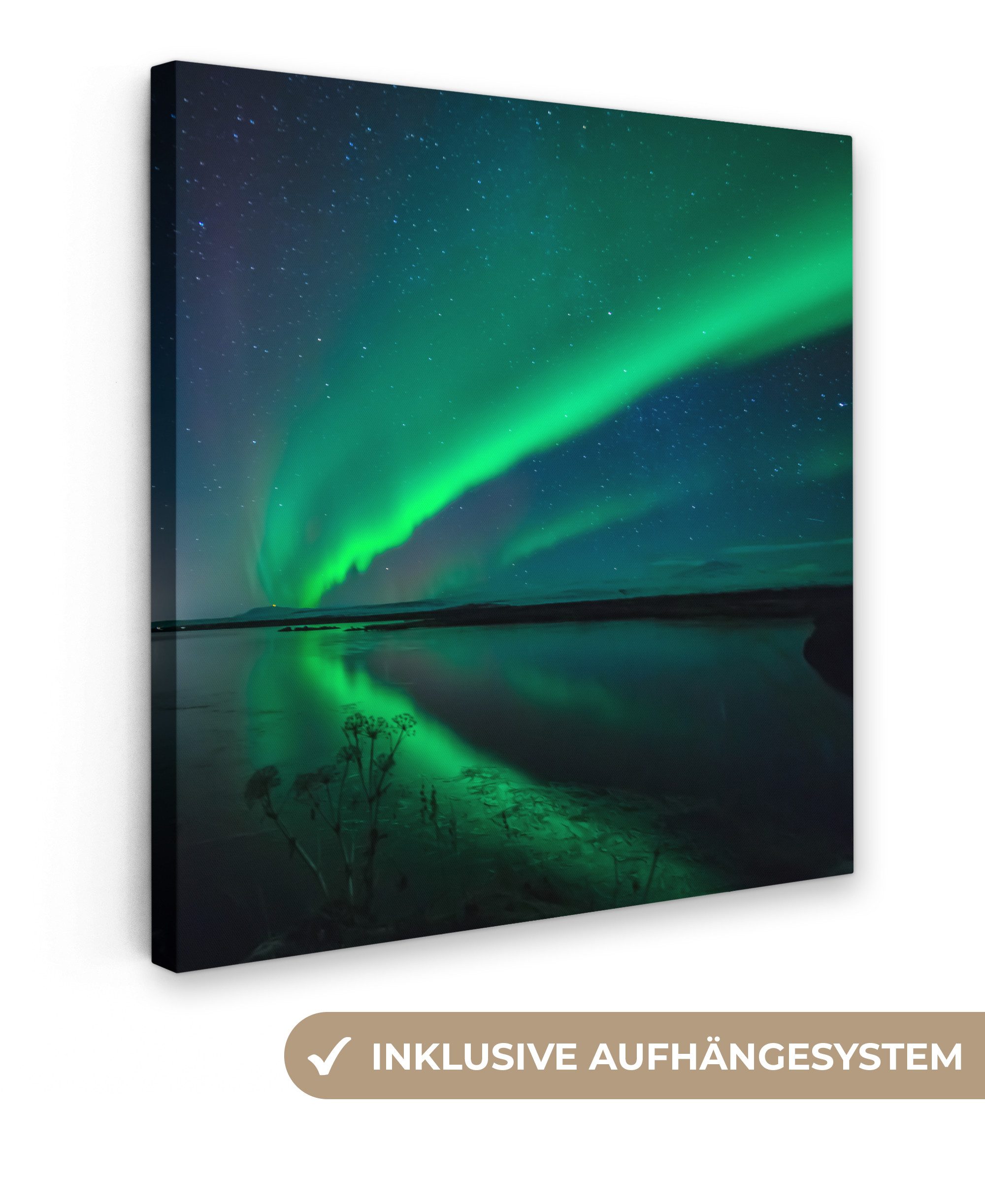 OneMillionCanvasses® Leinwandbild Nordlicht - Island - günstig online kaufen