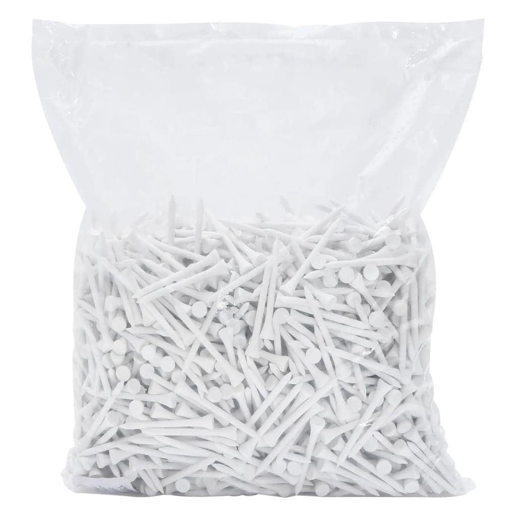 vidaXL Golftee Golf-Tees 1000 Stk. Weiß 83 mm Bambus