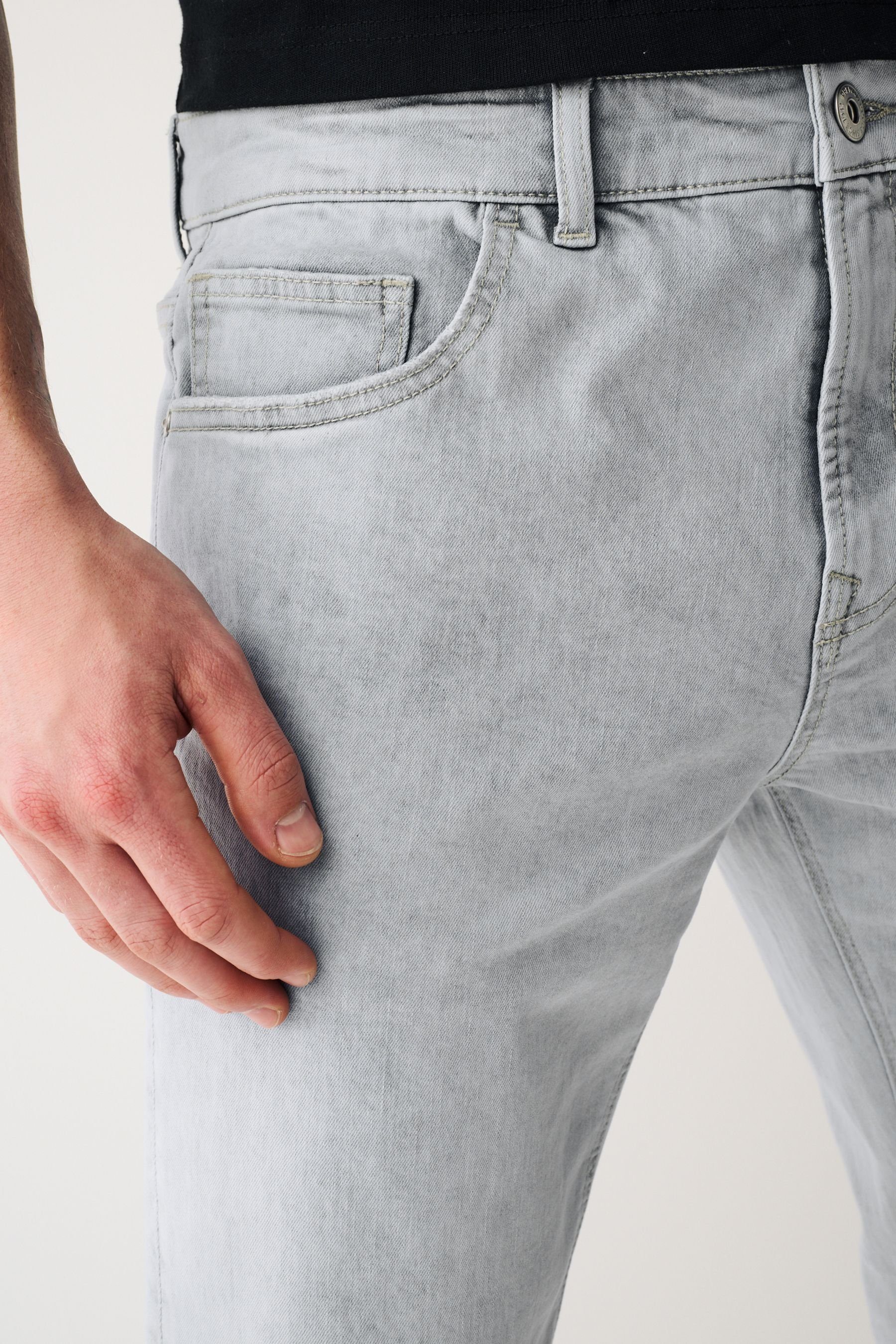 Slim Slim-fit-Jeans mit Stretch Fit Jeans (1-tlg) Essential Grey Ice Next