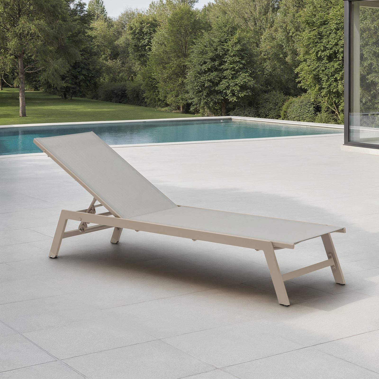 IDIMEX Gartenliege ESPIRITU, Sonnenliege mit verstellbarer Rückenlehne Alum günstig online kaufen