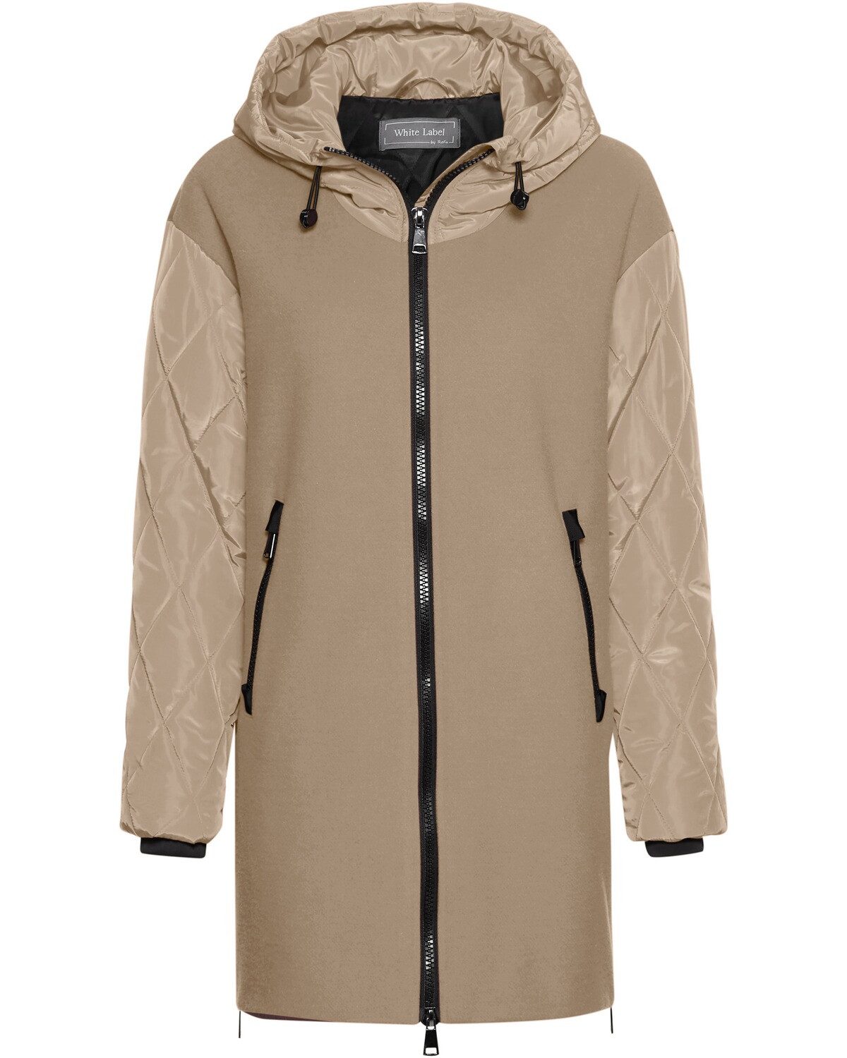 White Label Steppjacke Materialmix-Winterjacke