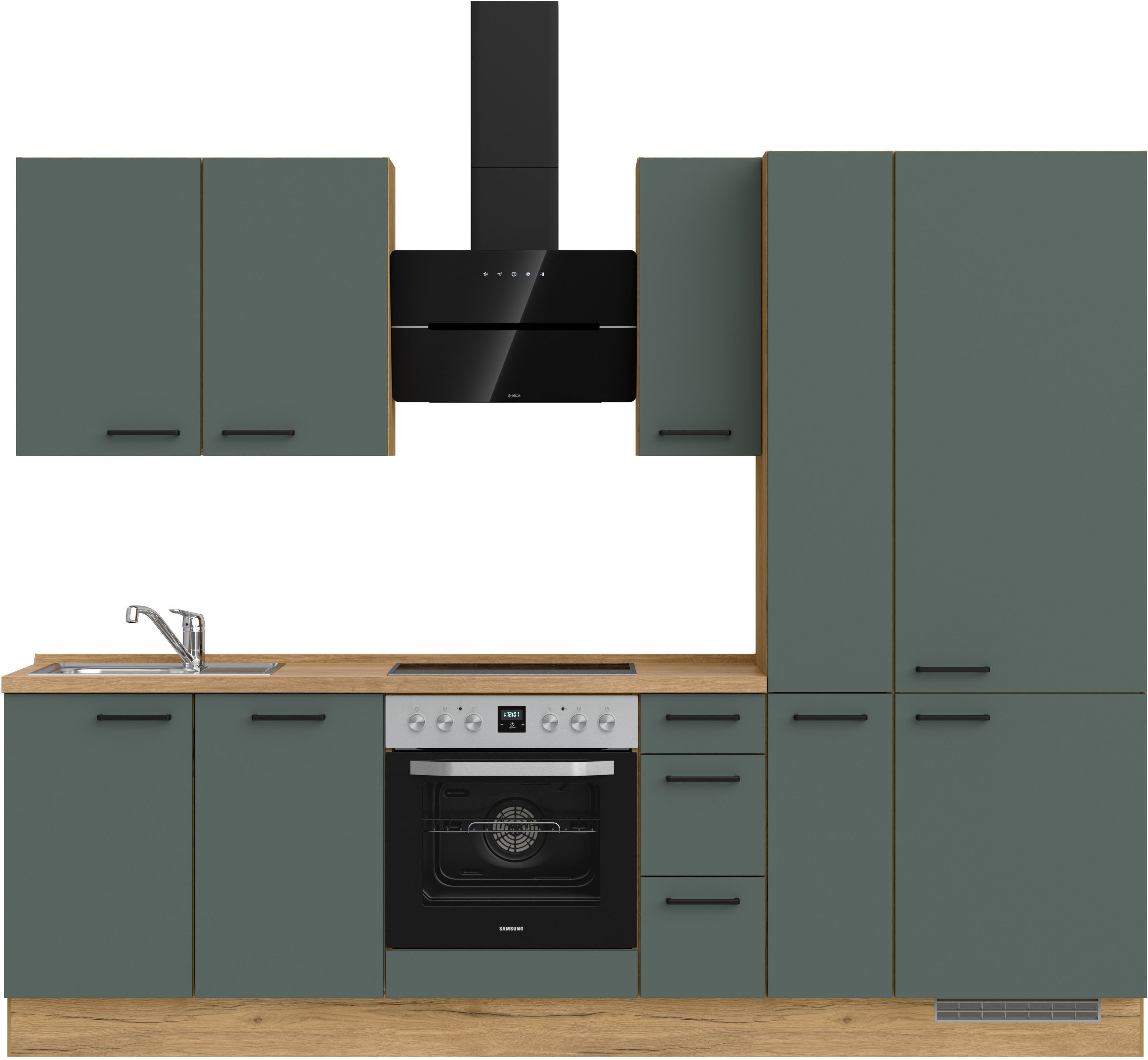nobilia® Кухниzeile "Easytouch II", vormontiert, Ausrichtung wählbar, Breite 270 cm, wahlw. mit E-Geräten