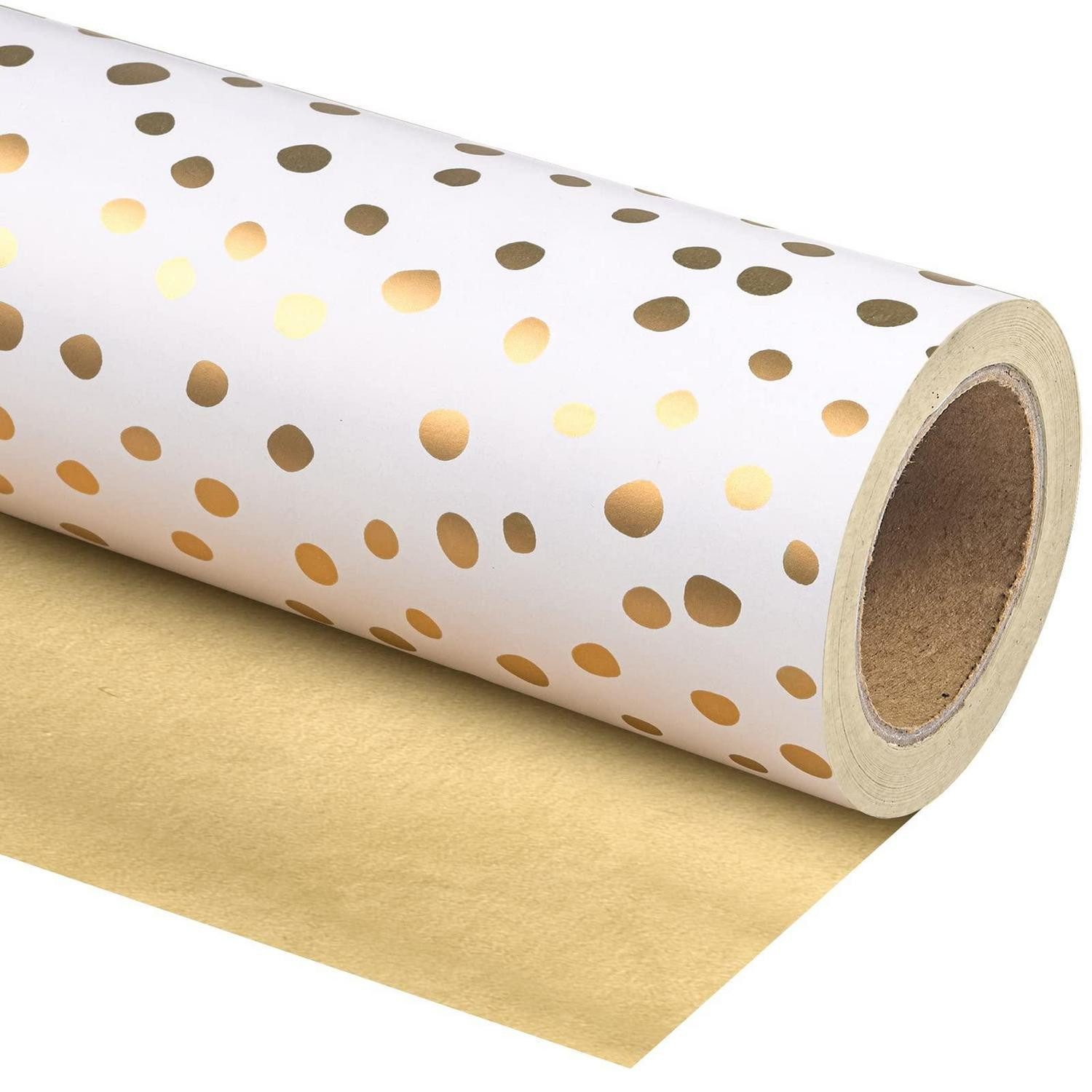 LuxusKollektion Geschenkpapier Geschenkpapier doppelseitig Gold