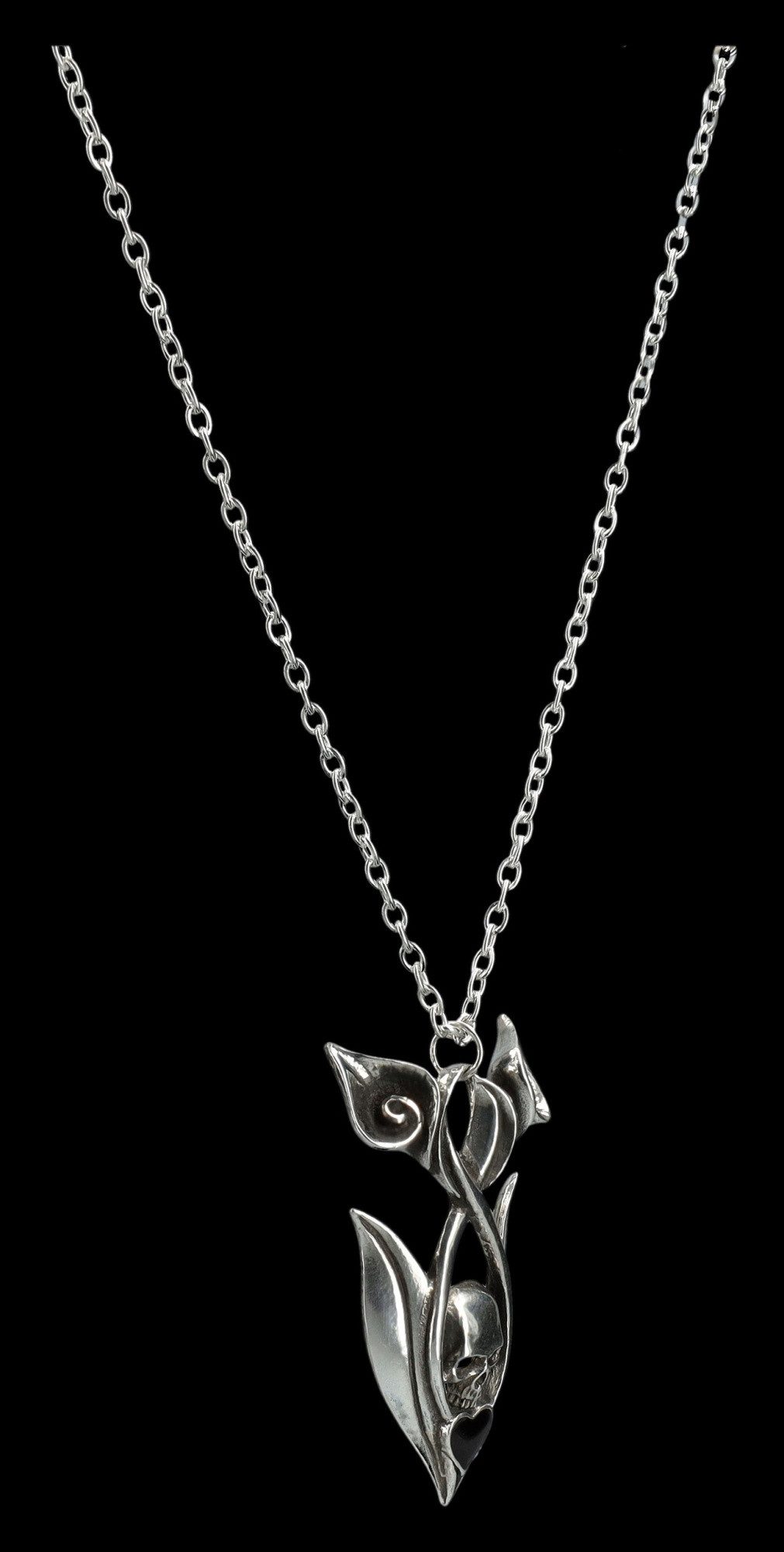 Figuren Shop GmbH Kette mit Anhänger Gothic Totenkopf Halskette – Anhänger Eternal Peace Alchemy England
