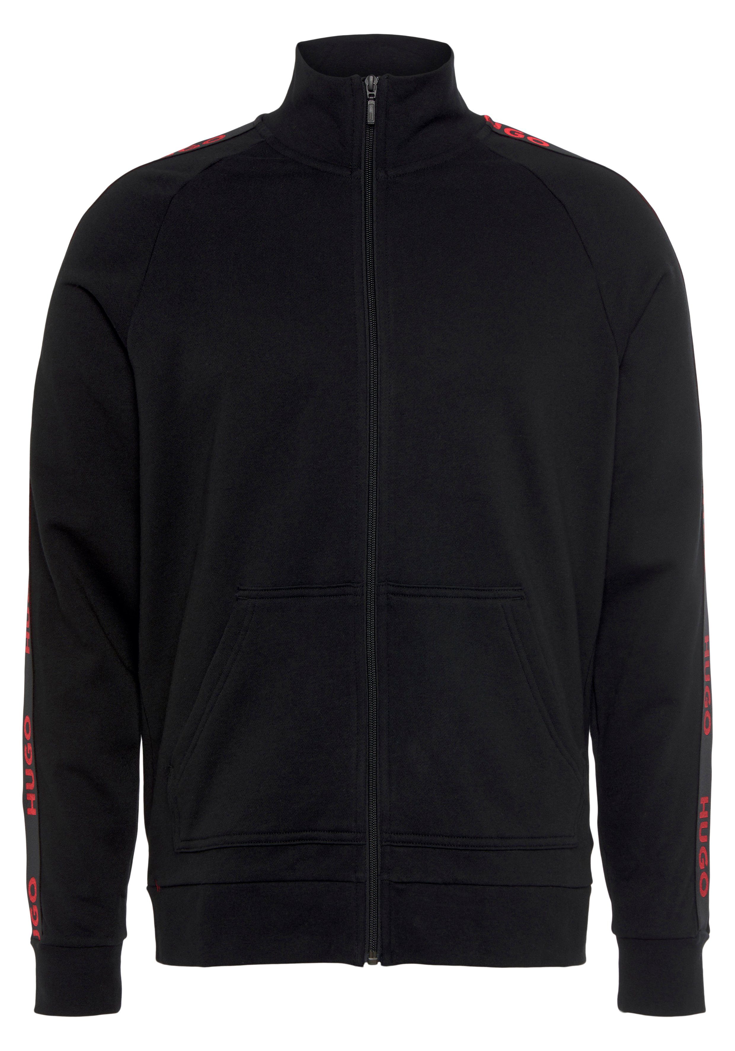 HUGO Logo Kragen mit JacketZp hohem Sweatjacke Sporty