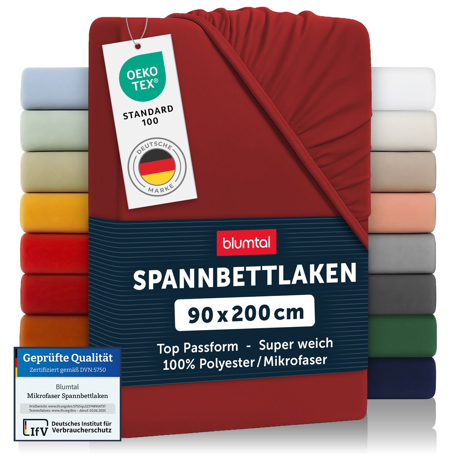 Blumtal Spannbettlaken Bettlaken aus Mikrofaser, Mikrofaser, Gummizug: rundum, (2 Stück)