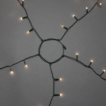 KONSTSMIDE LED-Baummantel Weihnachtsdeko, Christbaumschmuck, 200-flammig, LED Lichterkette mit Ring Ø 8, 5 Stränge à 40 Dioden, gefrostet