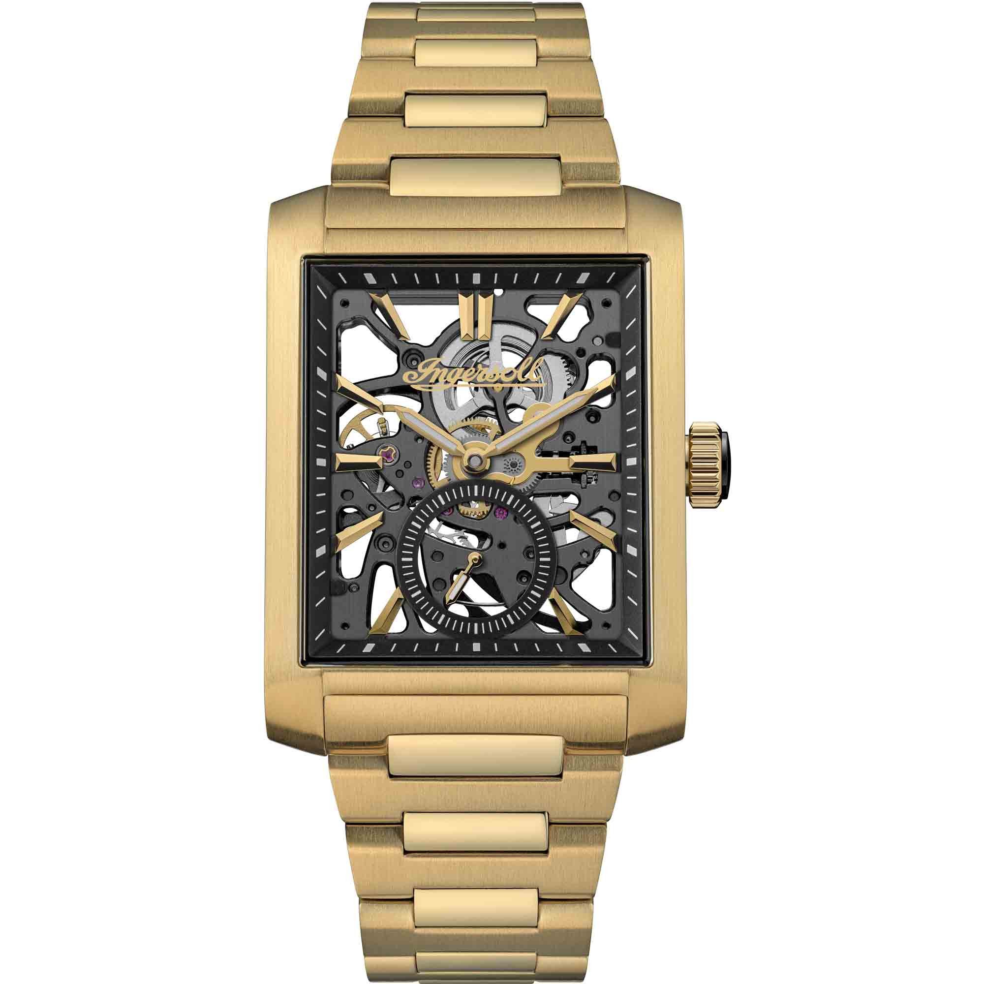 Ingersoll Automatikuhr The Spur I17002, Armbanduhr, Herrenuhr, Mechanische Uhr, Edelstahlarmband, analog