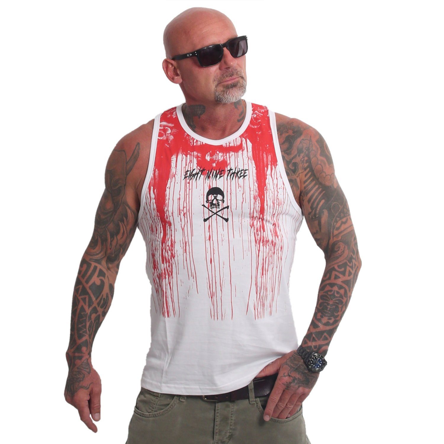 YAKUZA Muskelshirt Blood mit Ringerrücken