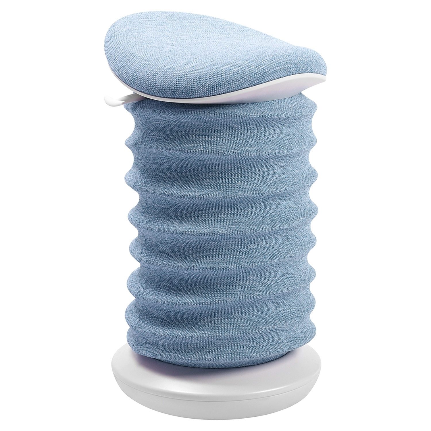 Sitzhocker SITNESS 4D, Blau, Weiß, Polyester, Ø 36 x H 64 cm