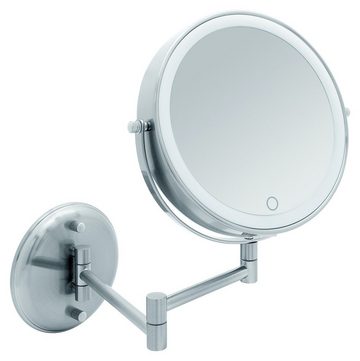 Libaro Kosmetikspiegel Venezia, LED Kosmetikspiegel 5x Vergrößerung Akku USB 3 Lichtfarben Dimmer