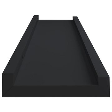 vidaXL Regal Bilderleisten 2 Stk. Schwarz 40x9x3 cm MDF, 2-tlg.