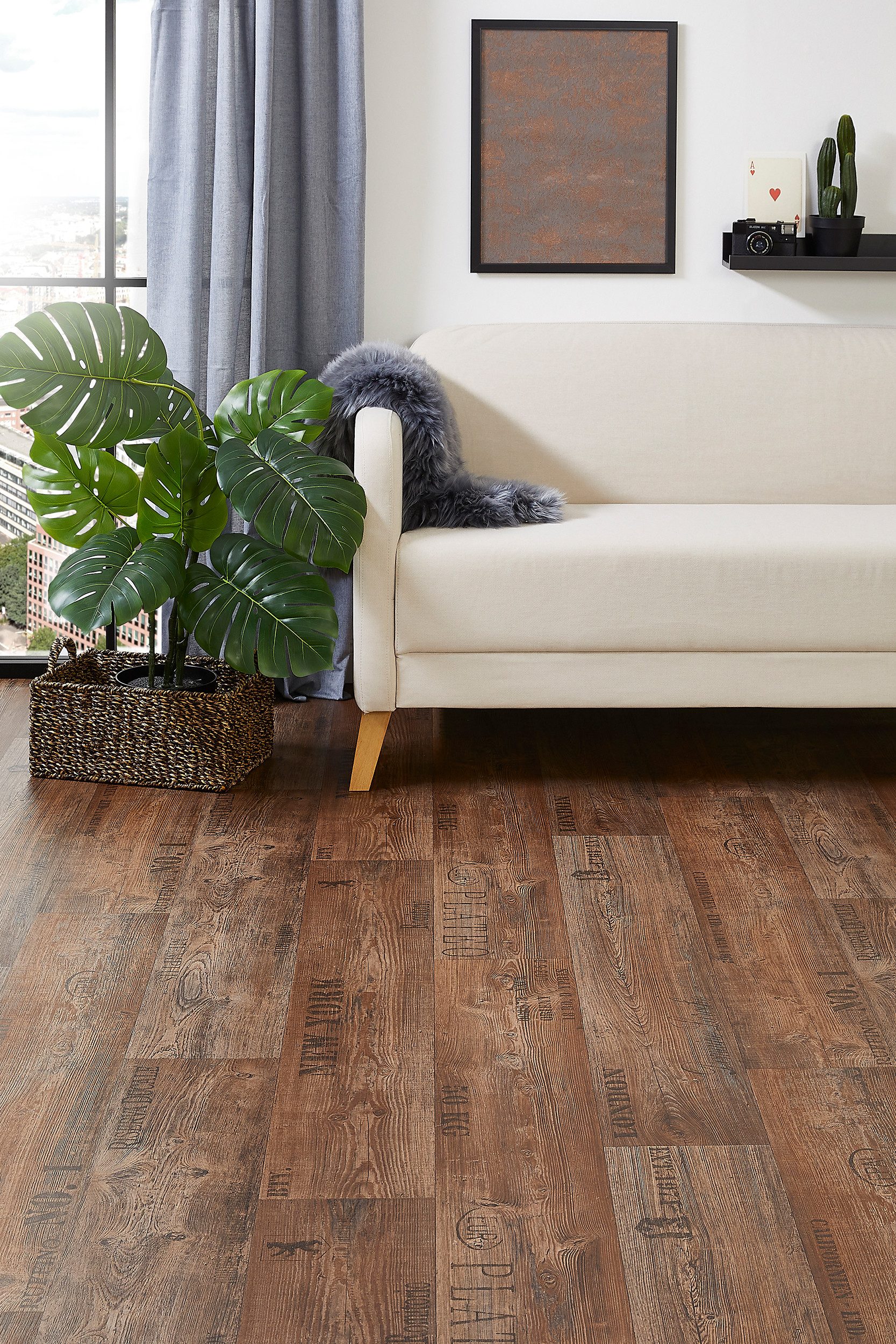 misento Vinylboden Silent in Holzoptik Vintage, trittschalldämmend, für Feuchtraum- und Privatbereiche, PVC Bodenbelag Meterware 200/400 cm breit, Stärke 2,8 mm