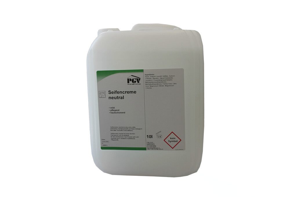 Flüssigseife Seifencreme NEUTRAL, ohne Farb- und Duftstoffe, 10 Liter, 1-tlg.