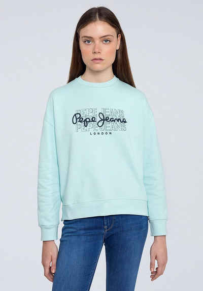 Pepe Jeans Sweater »BERE« mit großem dreifachem Marken-Logo-Druck im Brustbereich