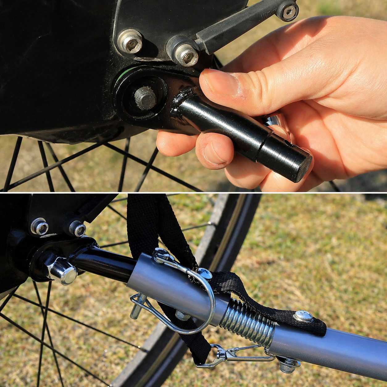 belviona Fahrradhundeanhänger Anhängerkupplung universal, Stahl schwarz, passend auch für viele andere Fahrradanhänger