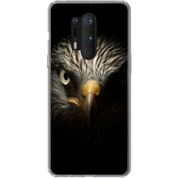 MuchoWow Handyhülle Vogel - Adler - Raubvögel - Auge - Schnabel - Licht, Phone Case, Handyhülle OnePlus 8 Pro, Silikon, Schutzhülle