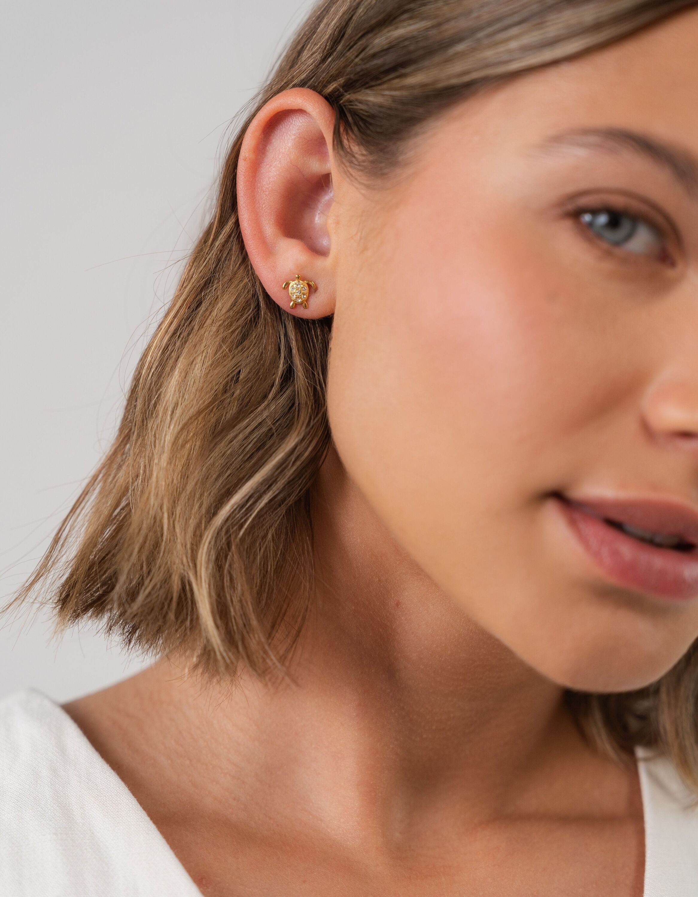 Purelei Paar Ohrstecker White Turtle (2-tlg) günstig online kaufen