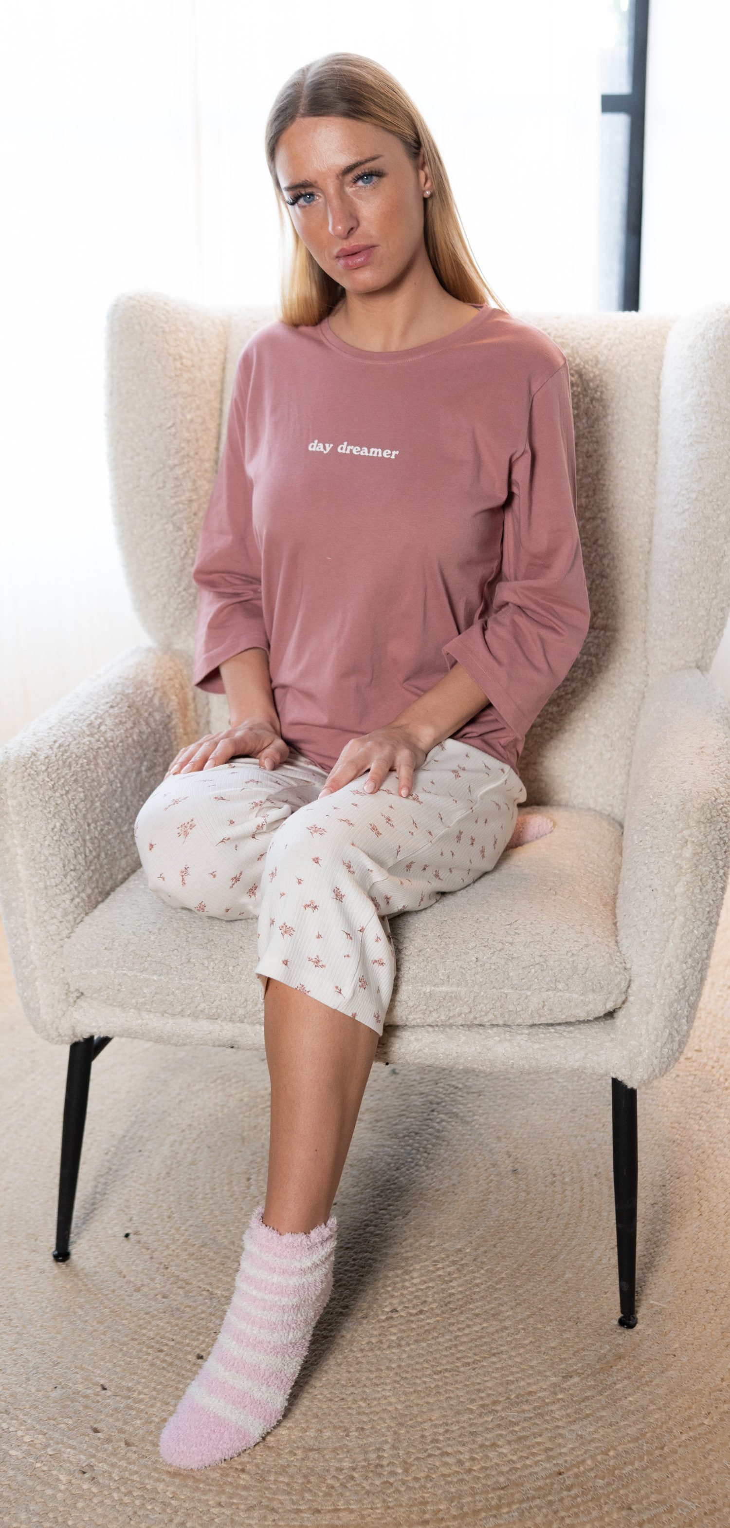 By Louise Pyjamaoberteil Damen Pyjamashirt halber Arm (1-tlg) Modisches Design – Bild 3 von 3