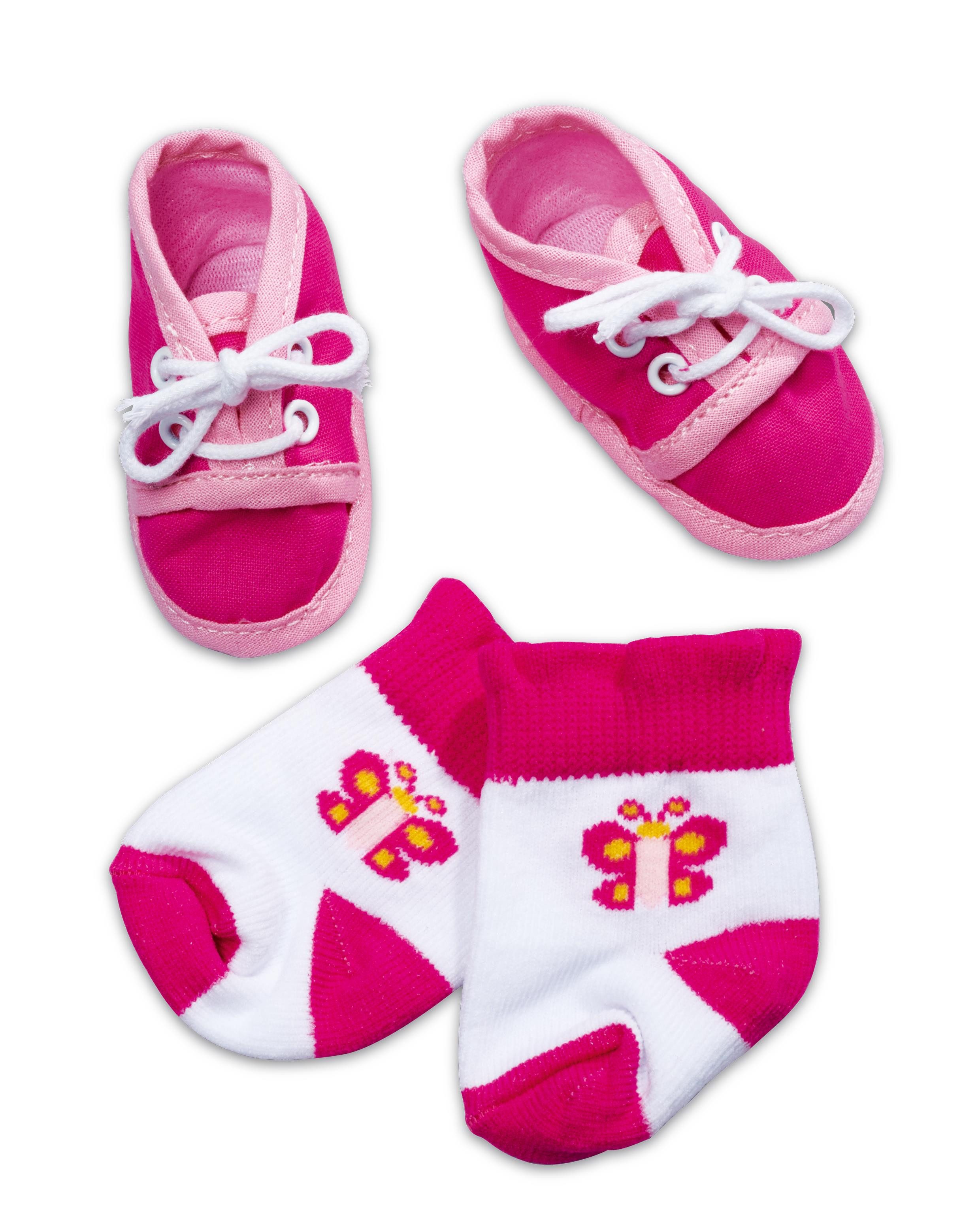 Simba Dickie Puppen Schuhe Puppenzubehör New Baby Born Schuhe und Socken 4fach sortiert