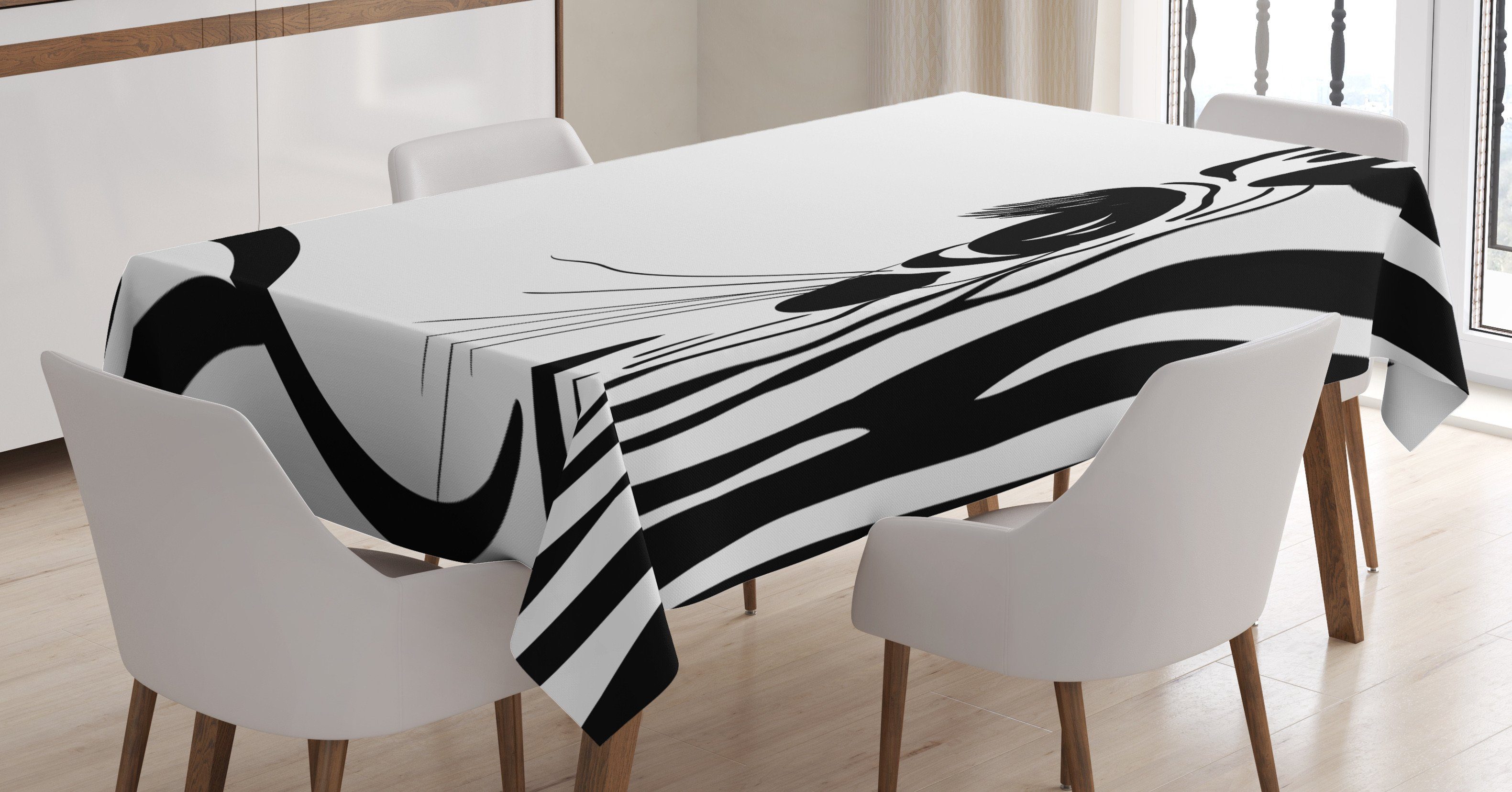 Abakuhaus Tischdecke Farbfest Waschbar Für den Außen Bereich geeignet Klare Farben, Tierwelt Zebra-Streifen-Muster