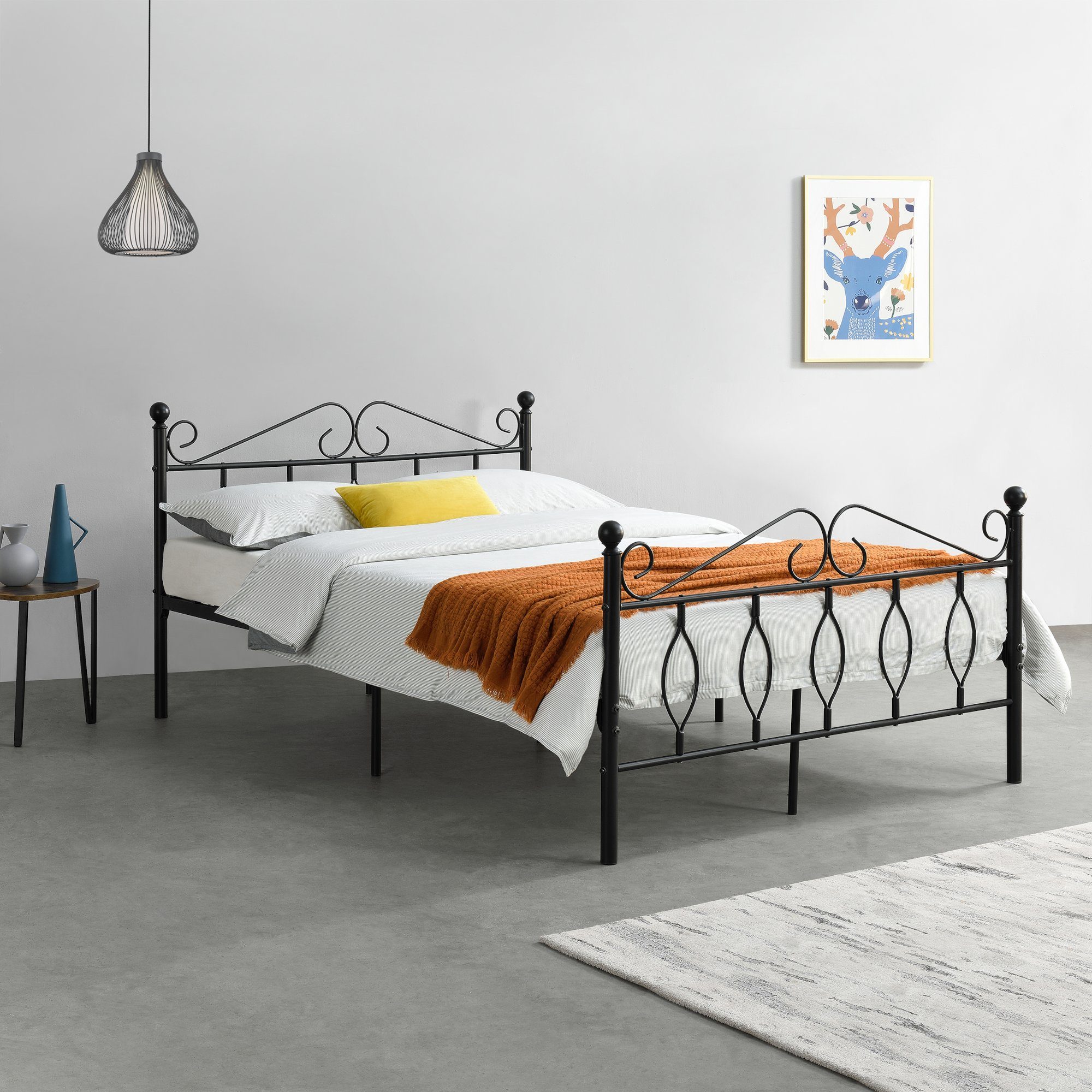 en.casa Metallbett, »Apolda« Metallbett mit Lattenrost günstig online kaufen
