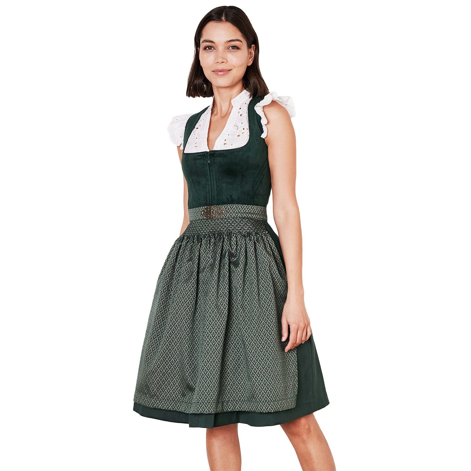 Dirndl Krüger MADL Dirndl 'Alisha' 415468, Dunkelgrün 60