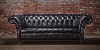 JVmoebel Chesterfield-Sofa Chesterfield Polster Sofa Couch Designer Couchen 100% Leder Sofort, Made in Europe