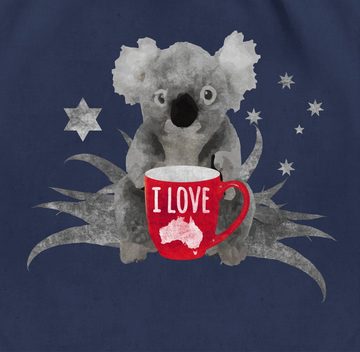 Shirtracer Turnbeutel I love Australien Koala, Kontinente Bekleidung