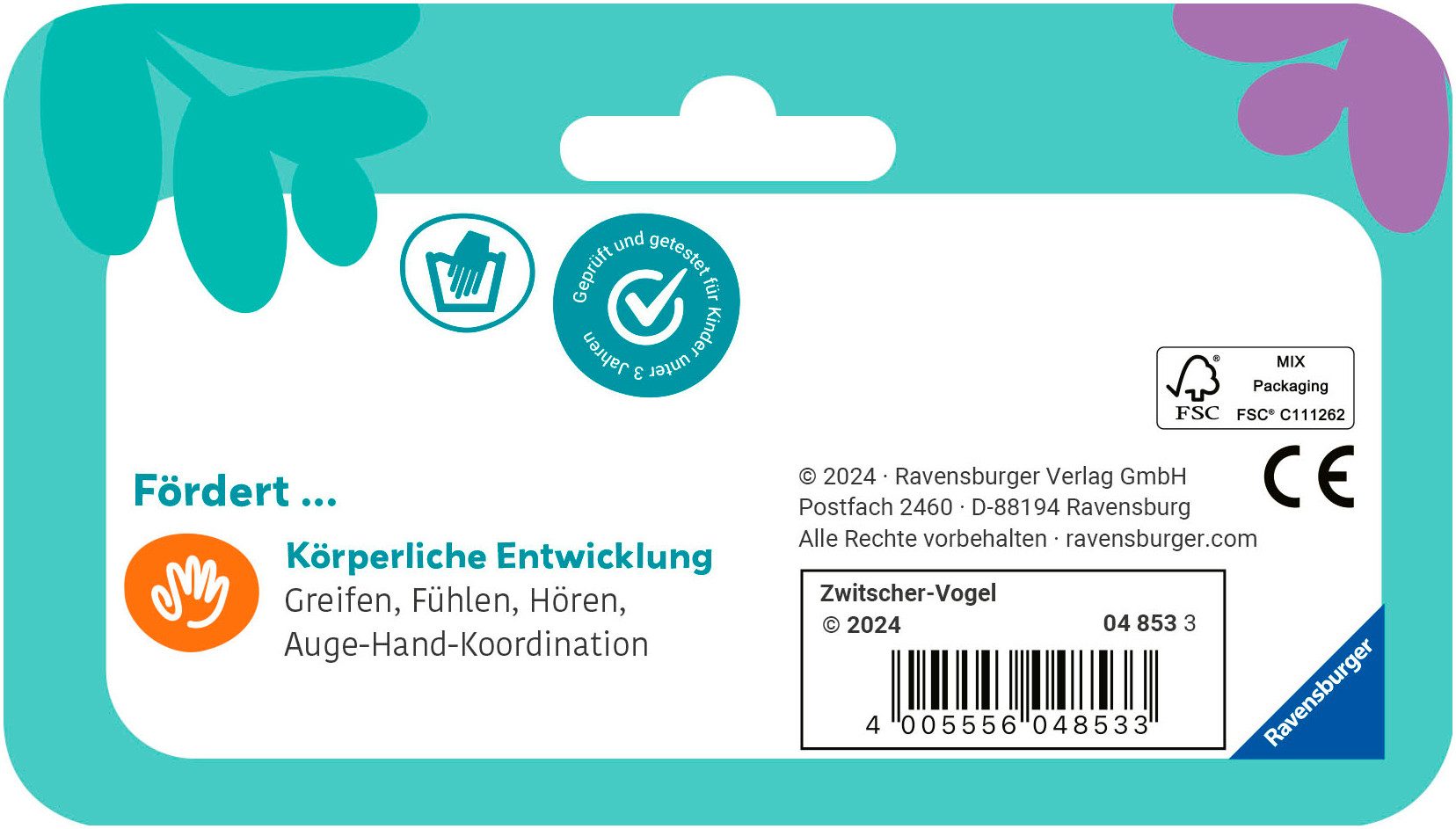 Ravensburger Greifspielzeug Play+ Zwitscher-Vogel