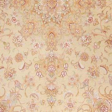Orientteppich Perser - Täbriz - Premium - 200 x 150 cm - beige, morgenland, rechteckig, Höhe: 6 mm, Wohnzimmer, Handgeknüpft, Einzelstück mit Zertifikat