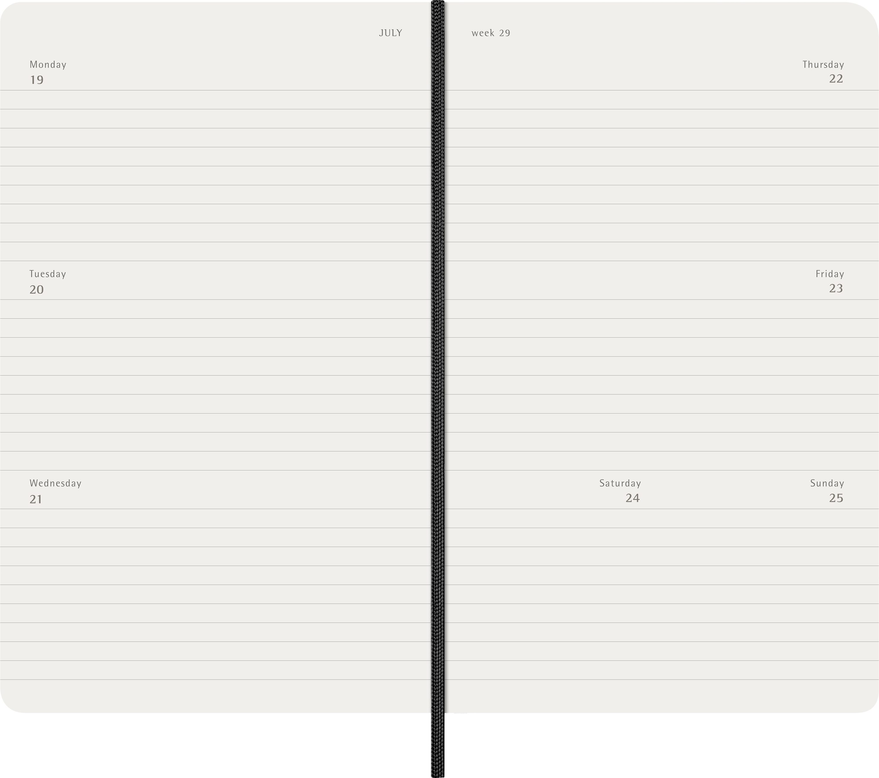MOLESKINE Buchkalender, MOLESKINE 12 MONATE WOCHENKALENDER 2027 - HORIZONTAL L/A5 - SOFTCOVER