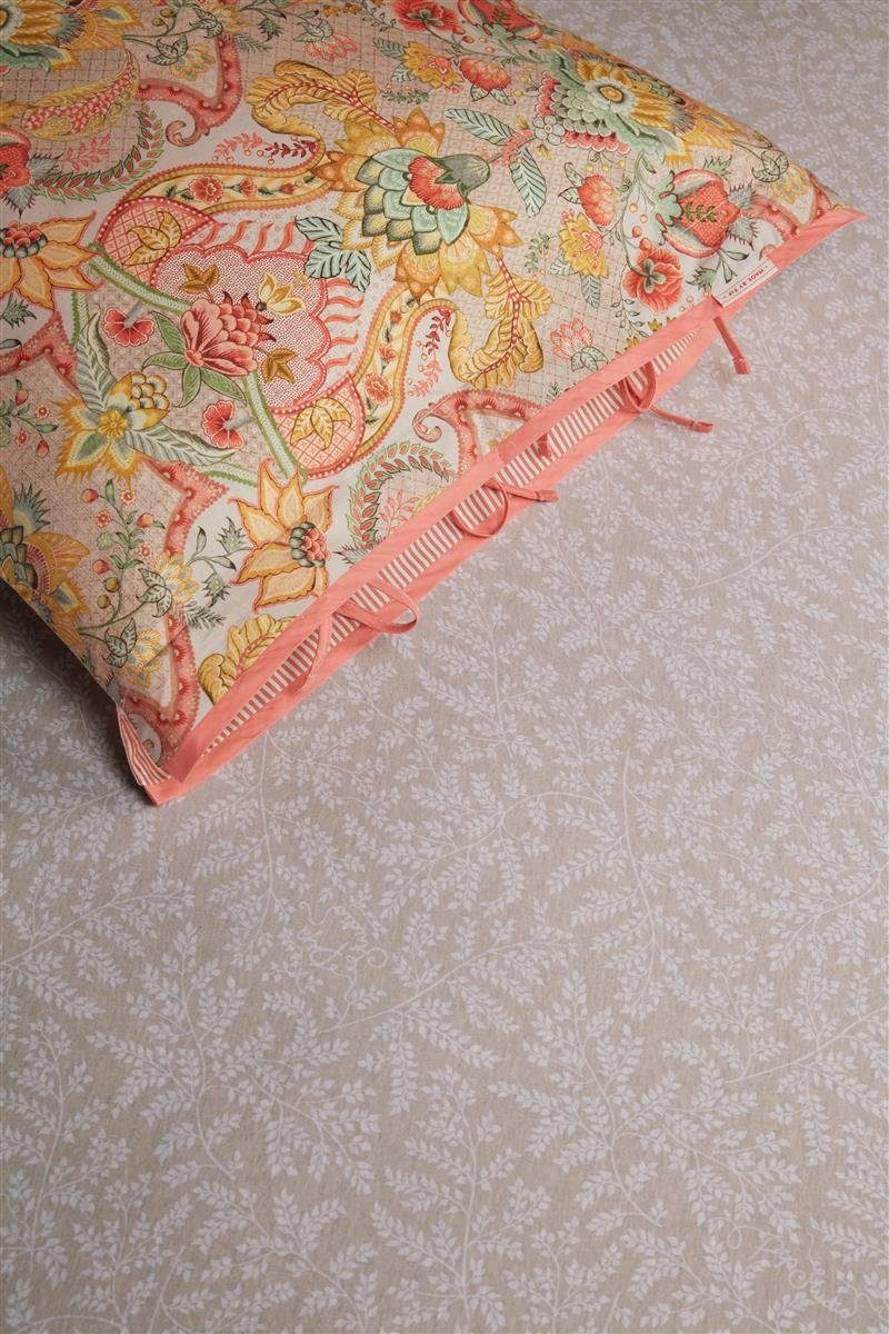 PiP Studio Spannbettlaken Pip Leafy Khaki 100X200/220 Khaki 96% cotton, 4% lycra, Jersey Ly, Baumwolle, Gummizug: Rundum, (1 Stück), Bettlaken mit Gummizug in 90x200 140x200 180x200 und weitere Größen