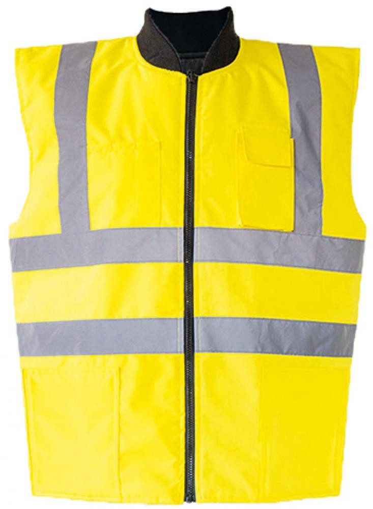 Warnweste Herren Hi-Viz Reversible Bodywarmer EN ISO 20471