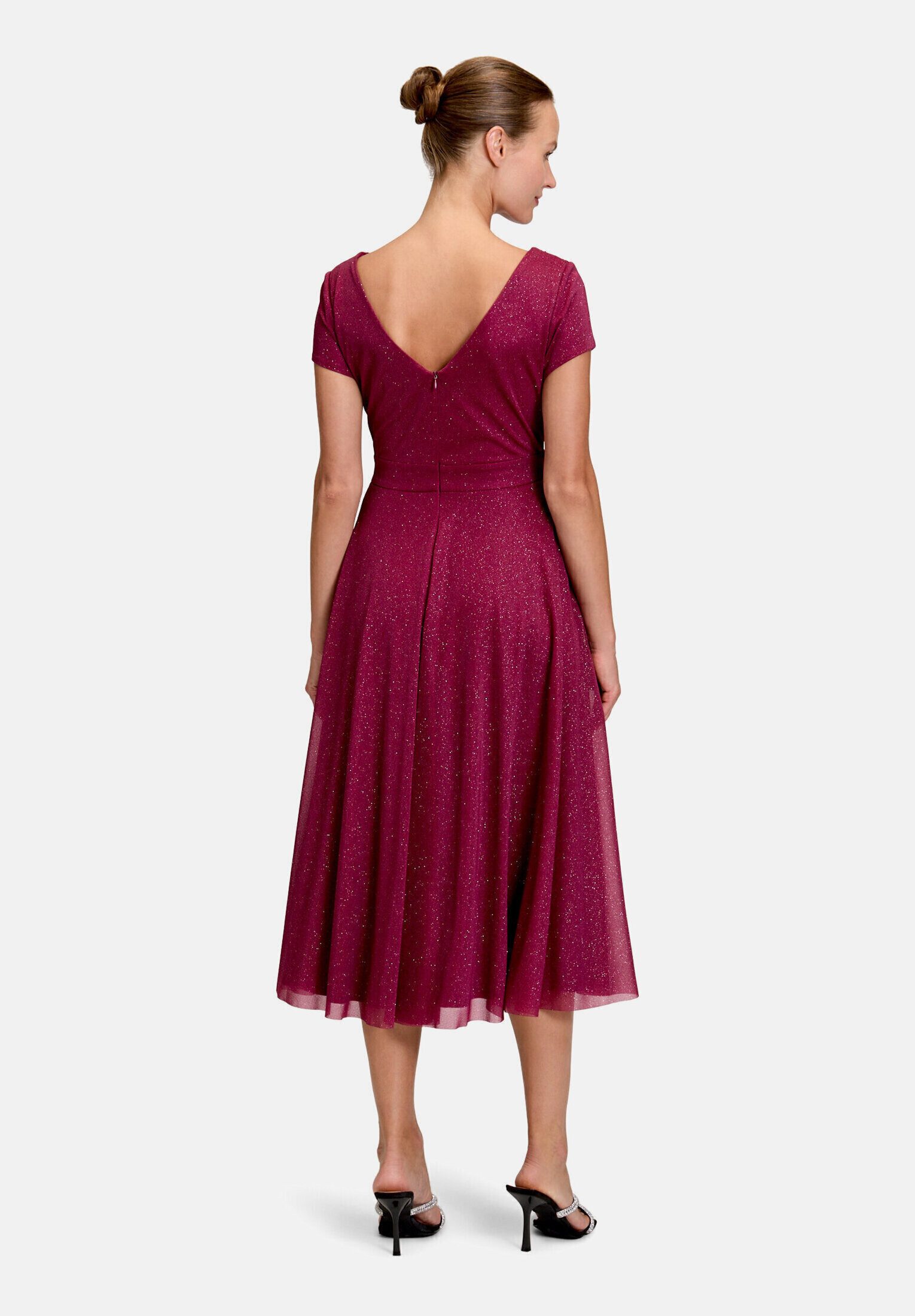 Vera Mont Cocktailkleid Damen im Glitzer-Look Stoff