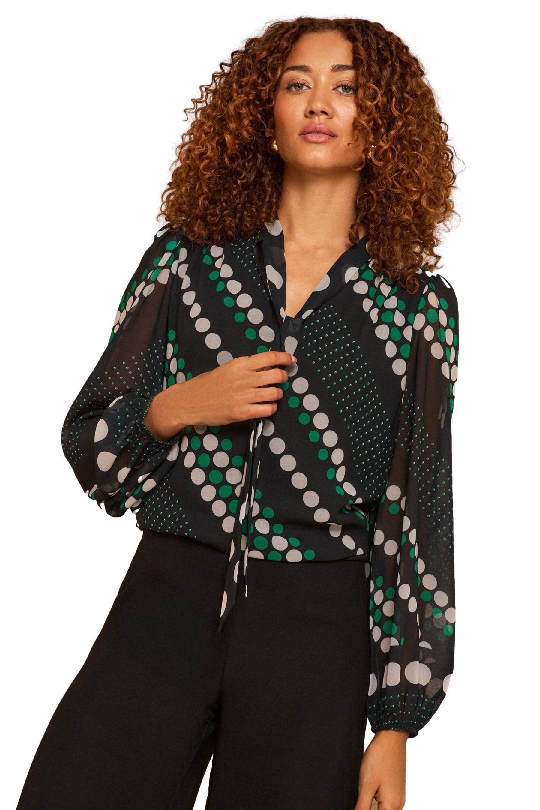 Love & Roses Langarmbluse Love & Roses Langärmelige Schluppenbluse (1-tlg)