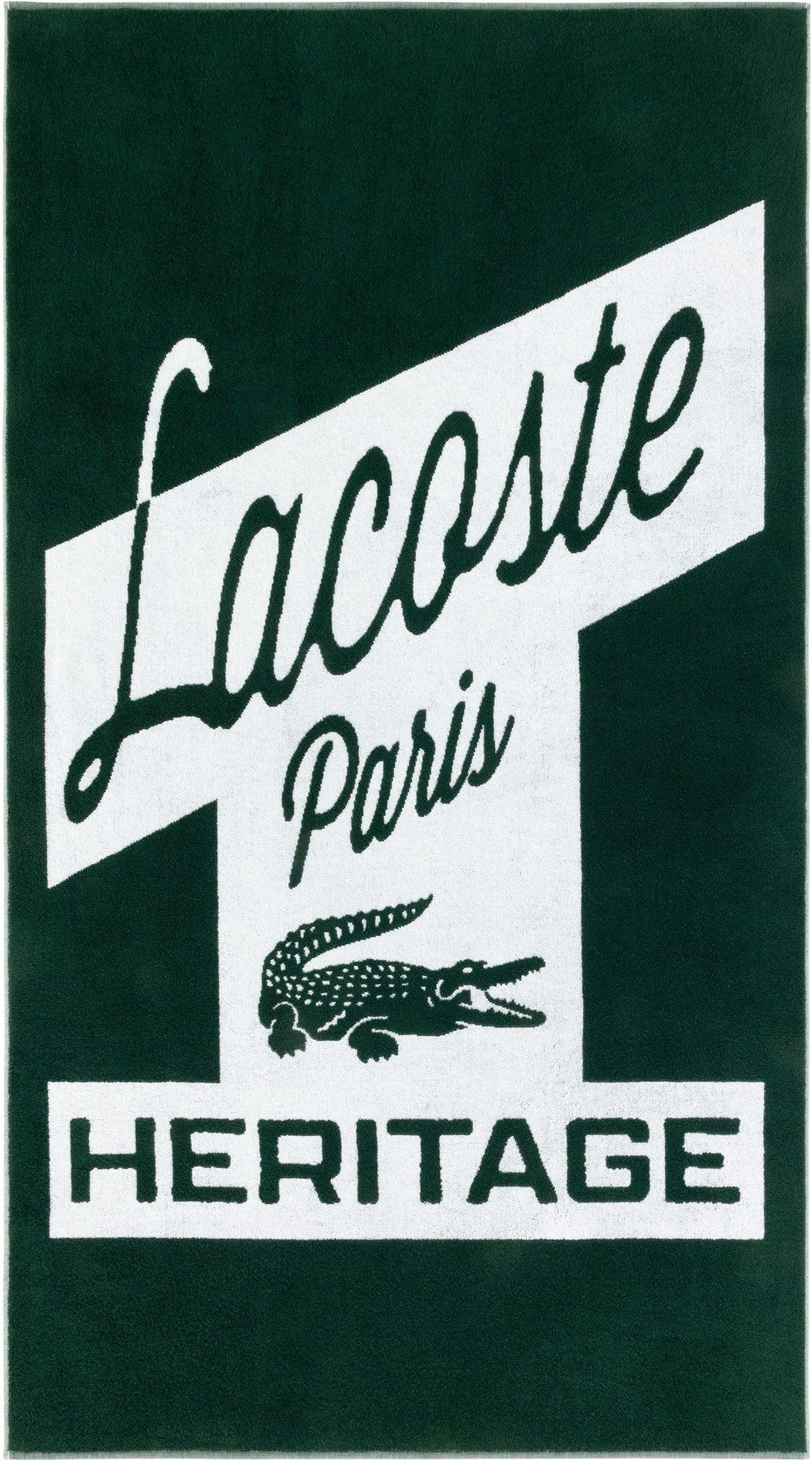 Lacoste Strandtuch LRETRO, Frottier (1-St), mit Label-Applikationen