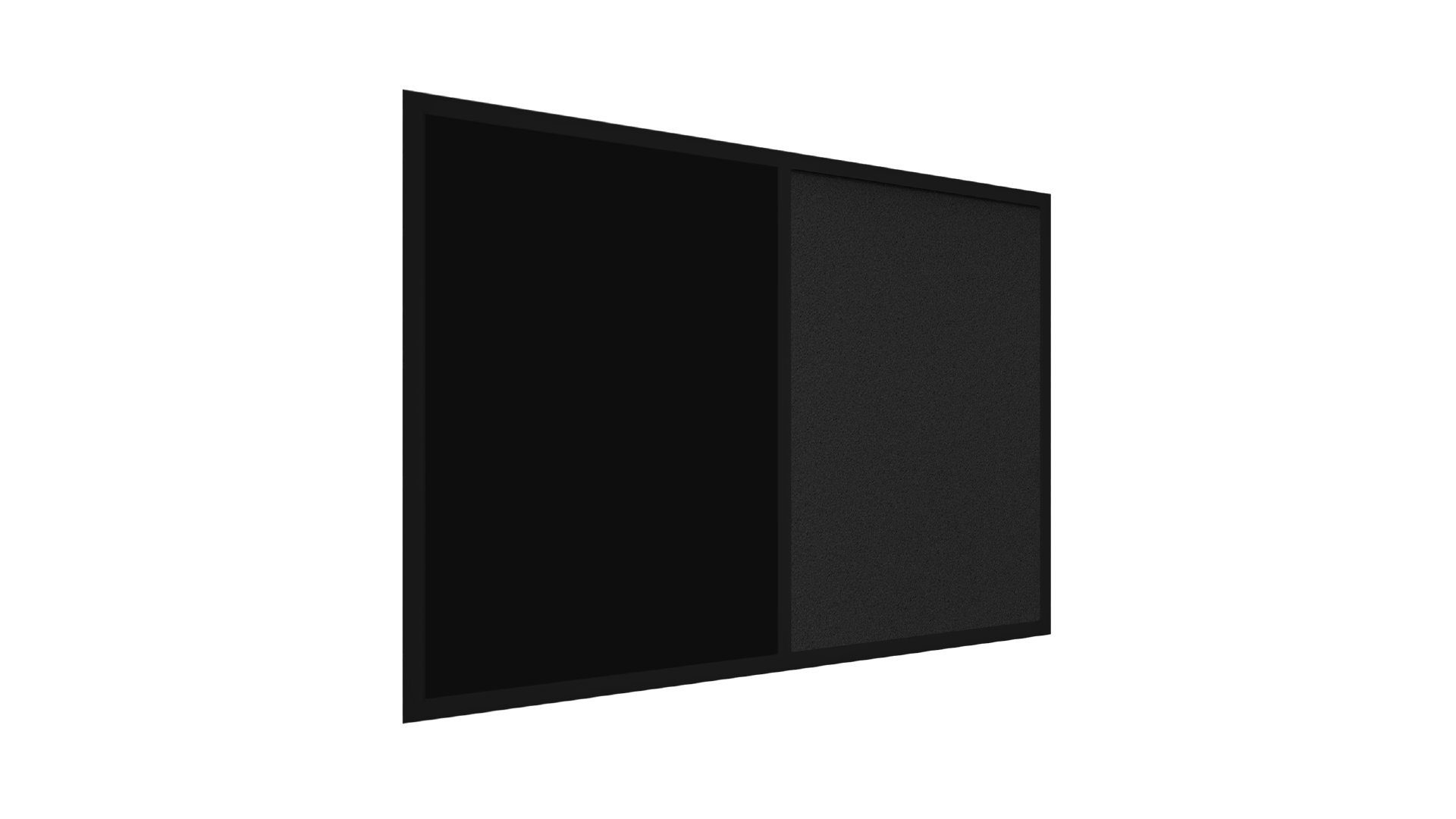 ALLboards Tafel Kombitafel Kork / schwarz magnetisch Holzrahmen schwarz lackiert