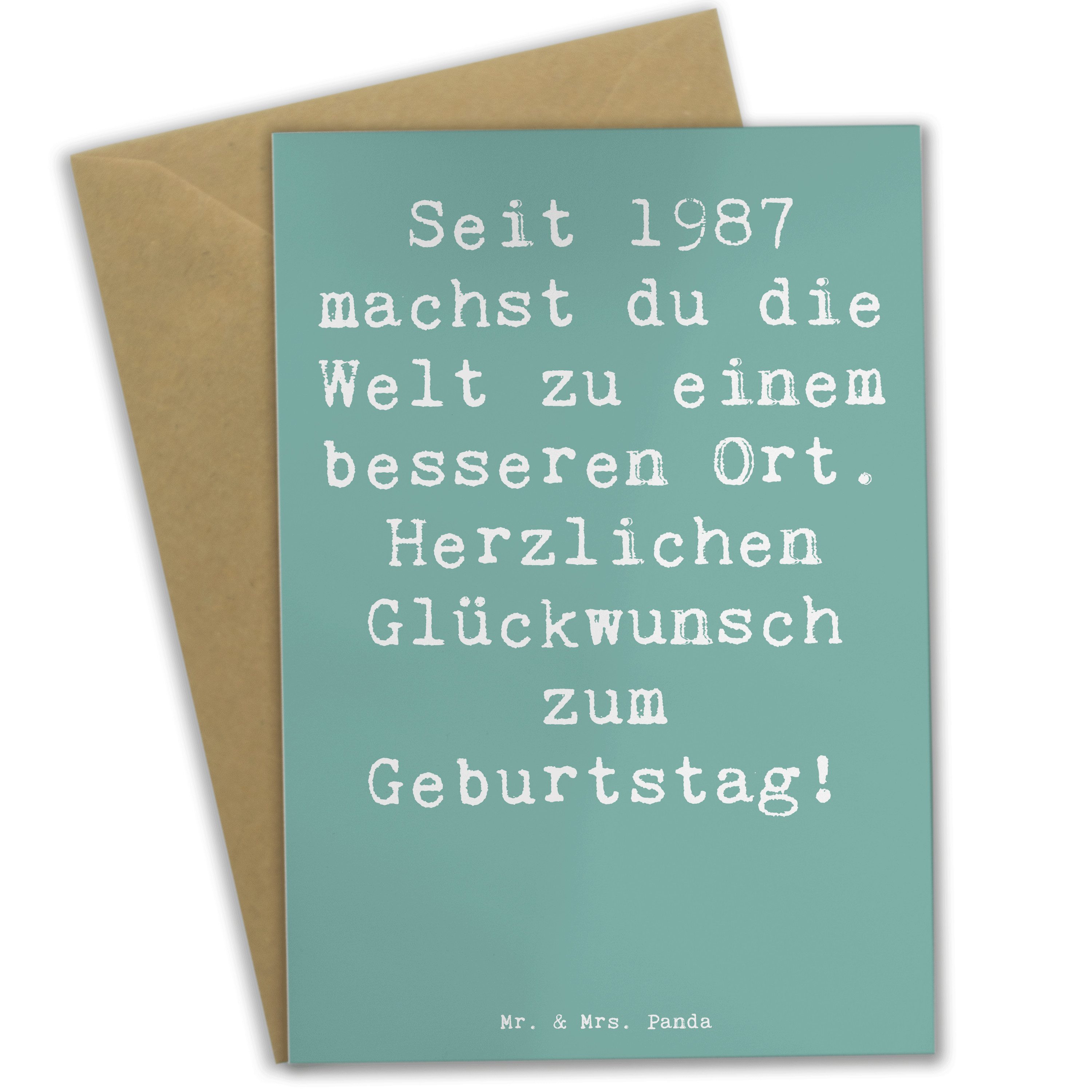 Grußkarte 1987 Geburtstag - Meeresbrise - Geschenk, Welt zu einem besseren Ort
