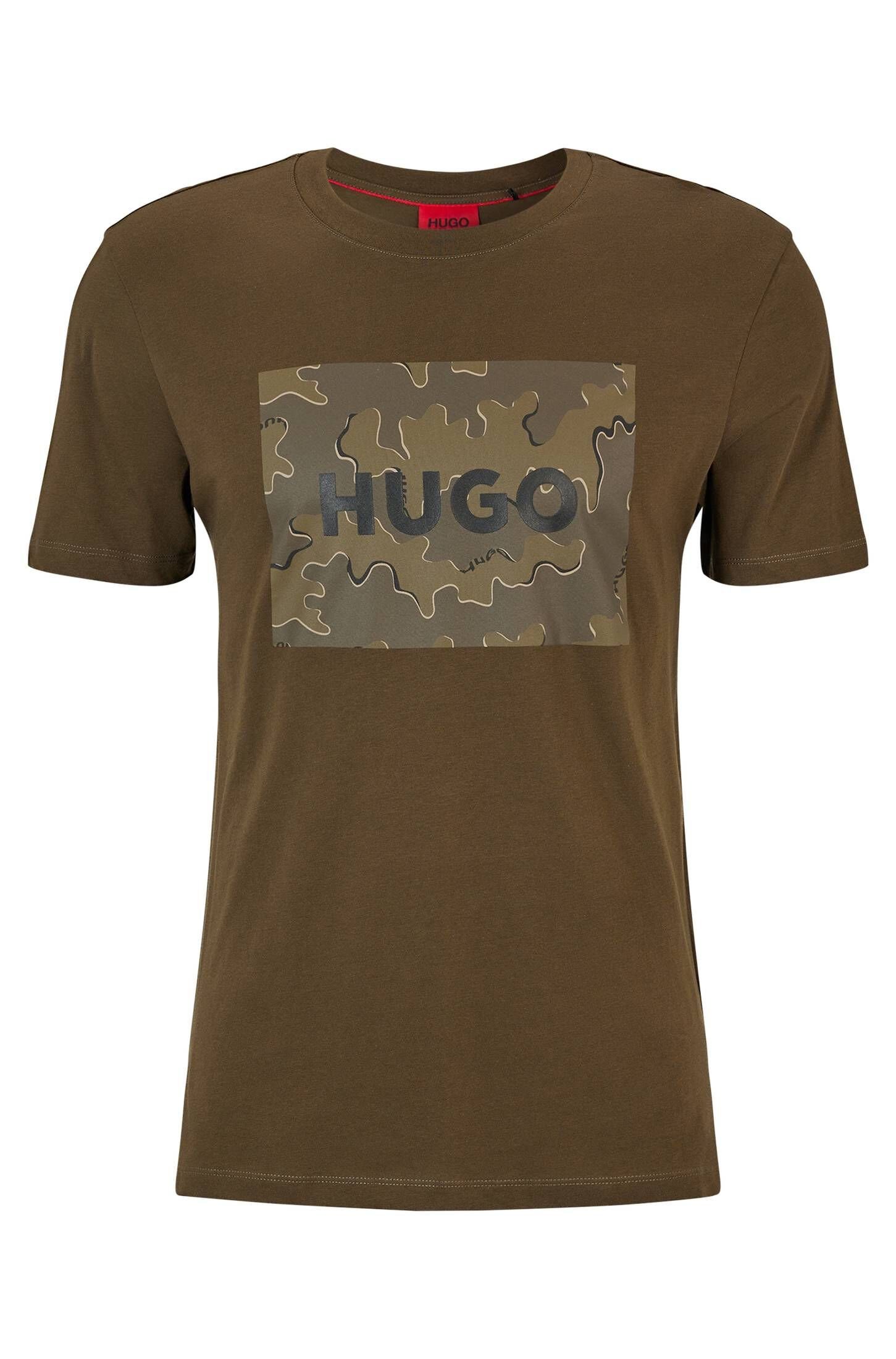 T-Shirt DULIVE_U224 T-Shirt (1-tlg) HUGO Herren (43) grün