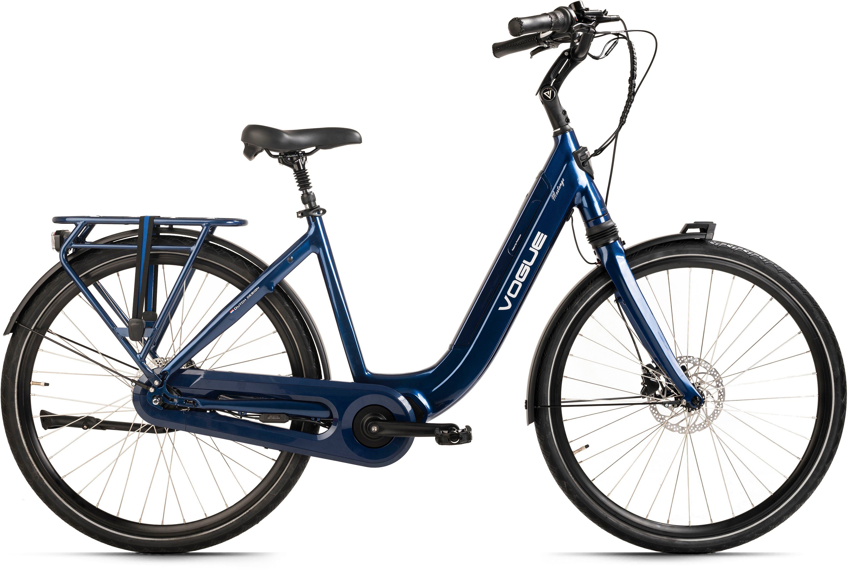 VOGUE BIKE E-Bike Mestengo, 8 Gang Shimano Nexus Schaltwerk, Nabenschaltung, Mittelmotor, 504 Wh Akku | E-Citybikes