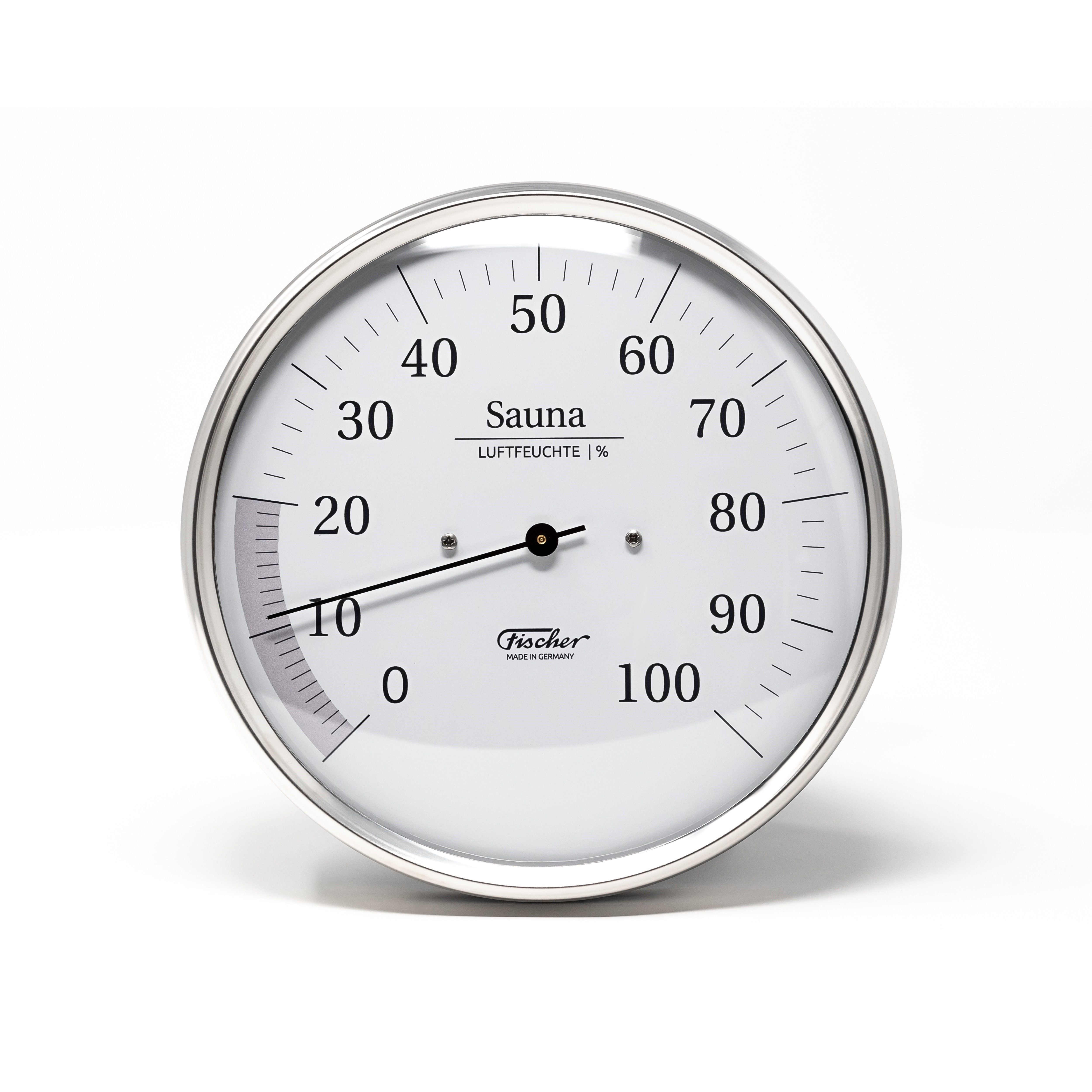 Fischer Hygrometer Fischer 191.01 Sauna-Hygrometer 130 mm Edelstahl Made in Germany
