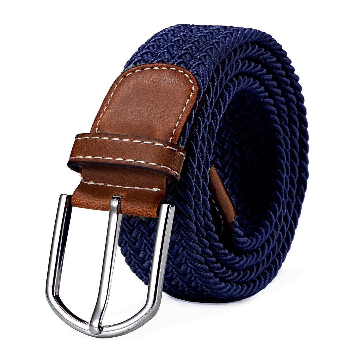 DonDon Stretchgürtel Stretchgürtel geflochten und elastisch (Packung, 1-St) geflochtener Stretchgürtel, für Damen und Herren, bis 120 cm