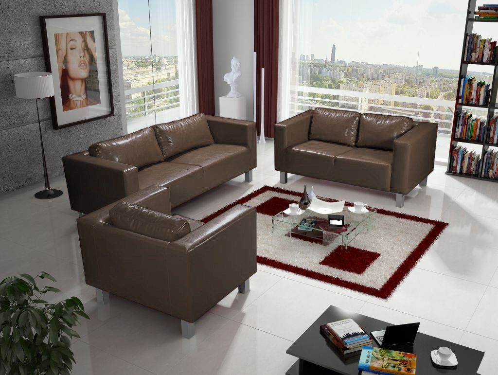 Fun Möbel Polstergarnitur Sofa-Set MAILAND 3-2-1 günstig online kaufen