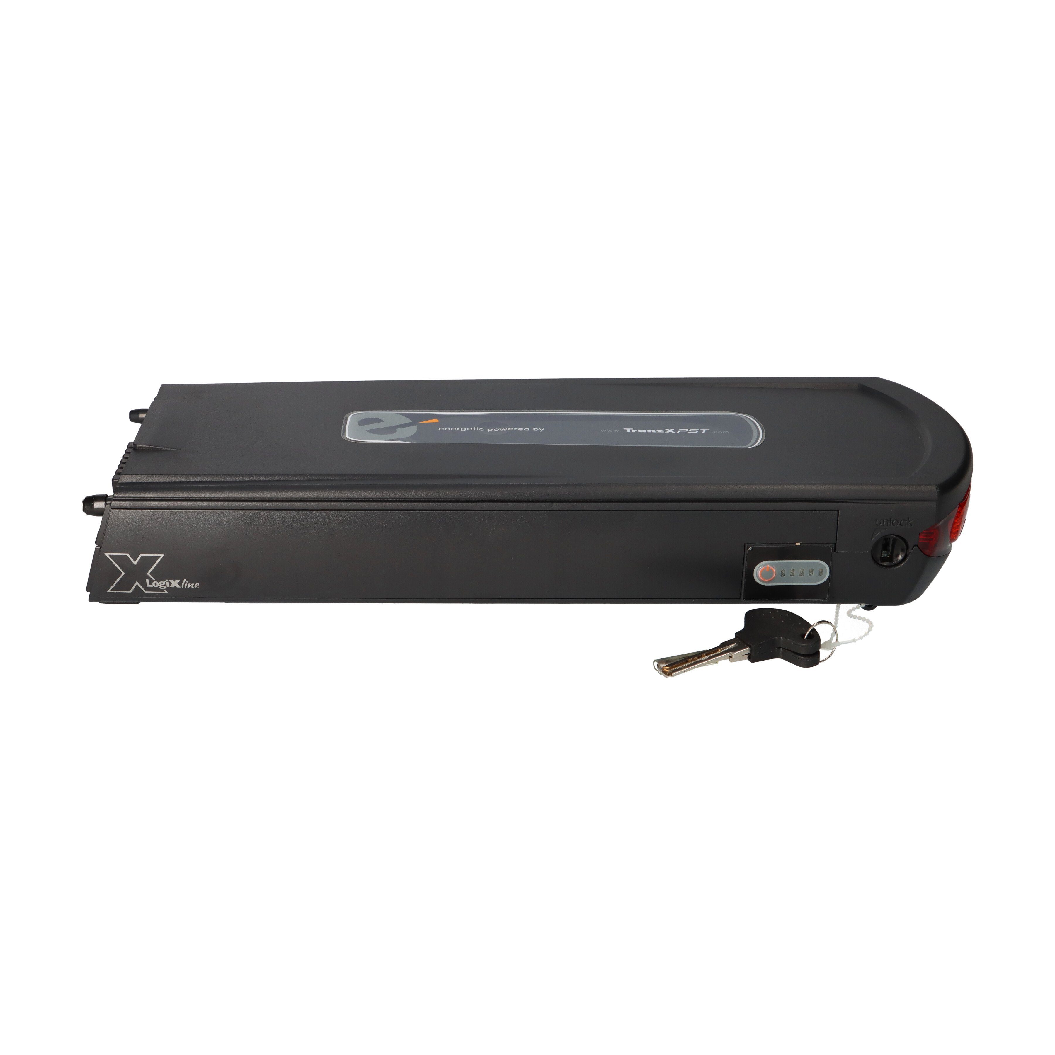 TranzX E-Bike Akku BL15 36V 11Ah Gepäckträger E-Bike Akku (36V V)