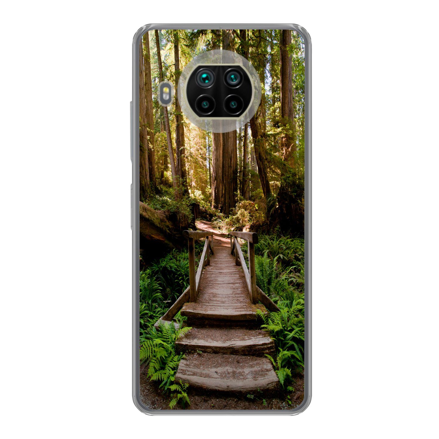 MuchoWow Handyhülle für Xiaomi Mi 10T Lite 5G Dschungel - Natur - Treppe - Bäume, Phone Case, Silikon, Schutzhülle Dünn