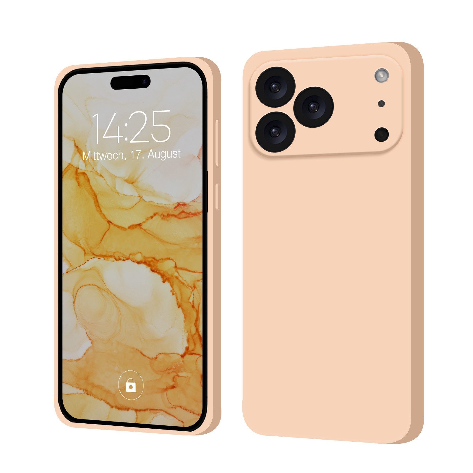 Tec-Expert Handyhülle SoftGrip Cover Hülle für Apple iPhone 17 Pro Max, Handy Case Bumper integrierter Kameraschutz flexibel