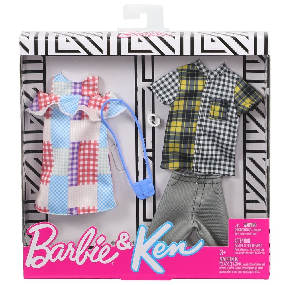 Barbie Puppenkleidung Plaid Fashion Mattel Garderoben Set Barbie & Ken Pupp günstig online kaufen