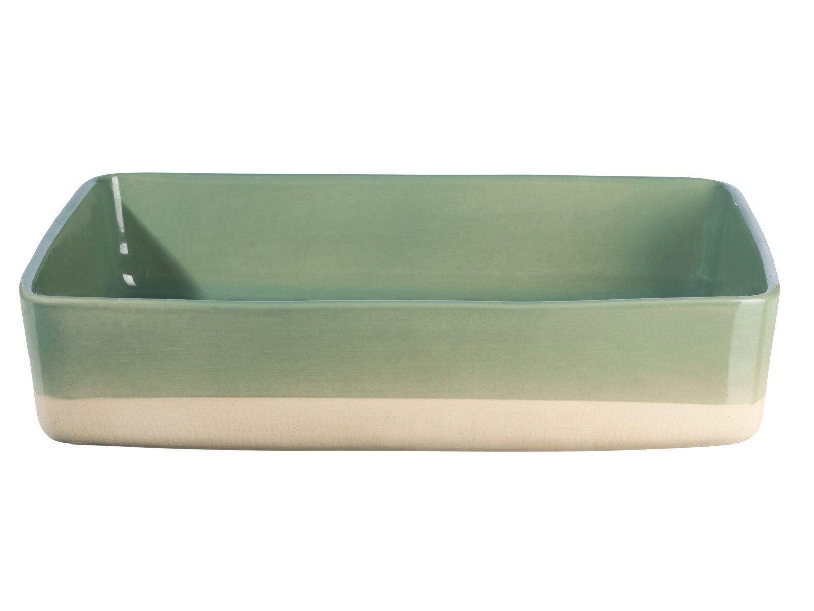 ASA SELECTION Auflaufform Grande Auflaufform rechteckig salbei 36x26x7,5cm, Steinzeug, Küche, Kochen, Backen